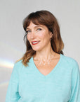 Mother of Pearl Celestial Necklace for Good Friends are Like Stars