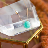 Amazonite & Pearl Goddess Necklace for You Are Brave