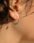 Apatite Gold Hoop Earrings for Anything Is Possible