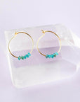 Apatite Gold Hoop Earrings for Anything Is Possible