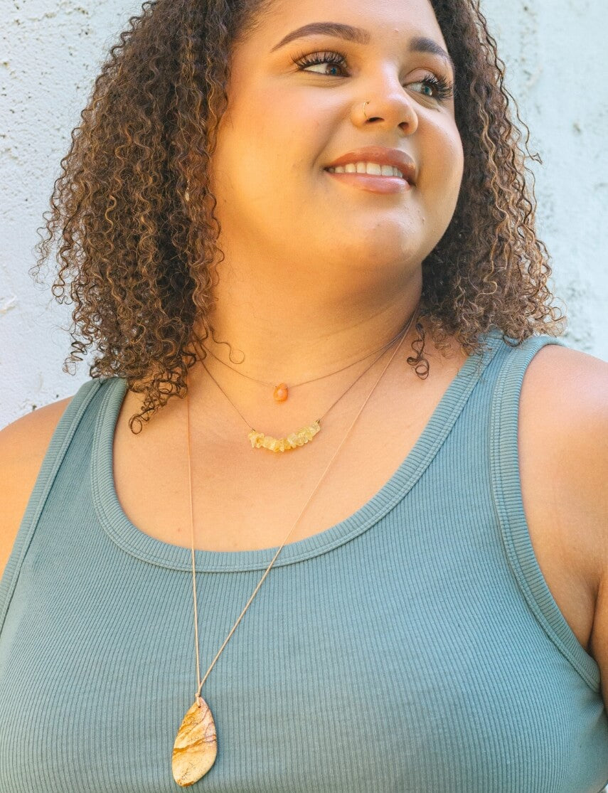 Citrine Seed Necklace to Manifest