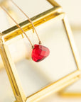 Crimson Red Crystal Soul Shine Necklace for Strength