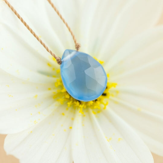 Blue Chalcedony Luxe Necklace for Daughter