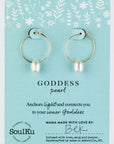Pearl Gold Hoop Earrings for Goddess