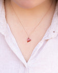 App Exclusive Hessonite Garnet Heart Necklace for Wholehearted
