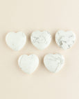 White Howlite Mini Heart for Inspire