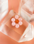 Limited Edition Rose Quartz and Carnelian Flower Necklace for Goddess Magic