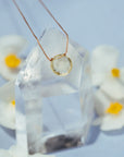 Lemon Quartz Beam Necklace for You Are Amazing