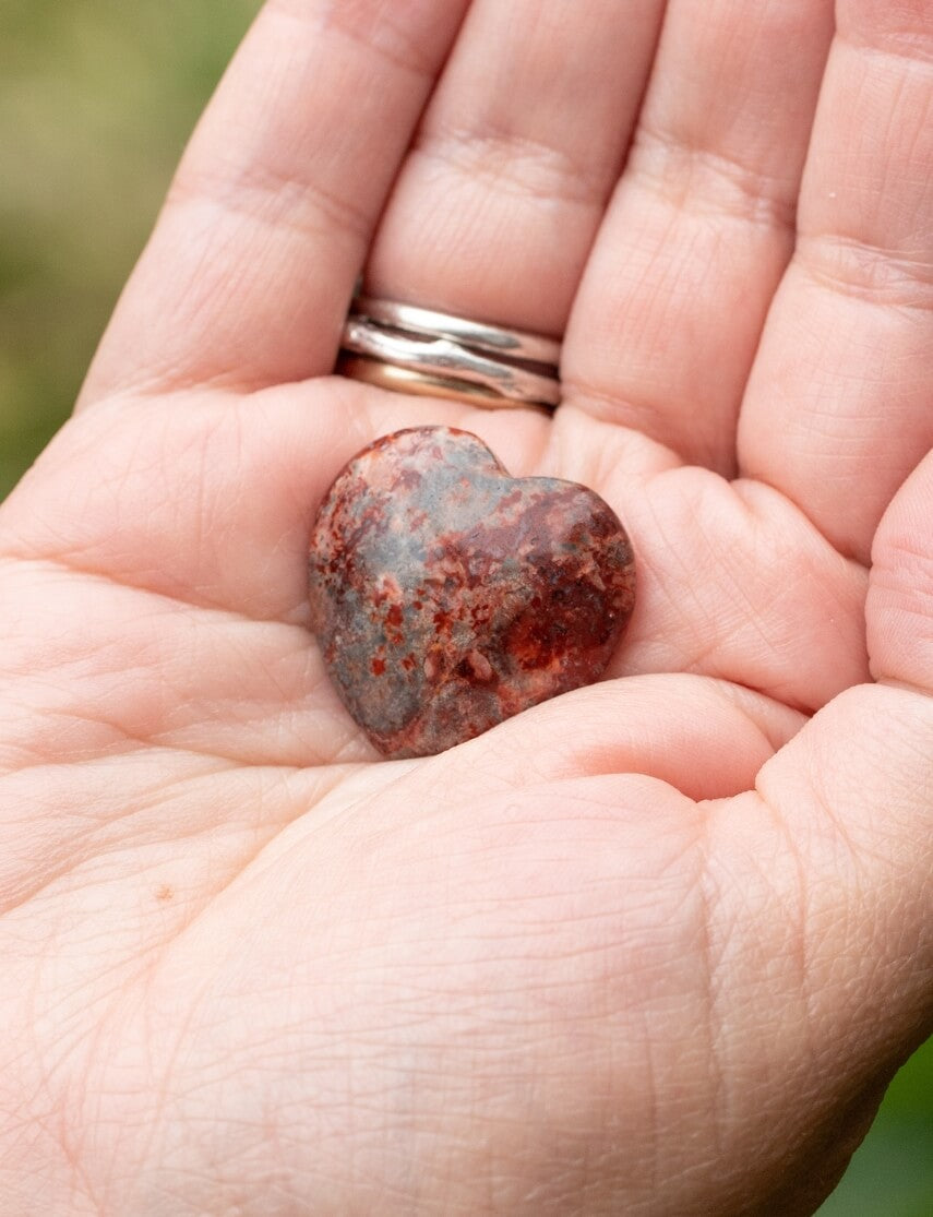 Leopard Skin Jasper Mini Heart for Stability - Main Image