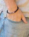 Limited Edition Botswana Agate Men's Bracelet for You Are My Hero