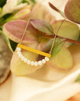Pearl Gold Bar Necklace for GODDESS