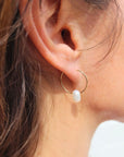 Pearl Gold Hoop Earrings for Goddess
