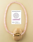 Limited Edition Rose Quartz Carabiner Pearl Charm Necklace
