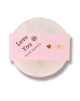 Rose Quartz Bowl & Gold Heart Studs Love You Set