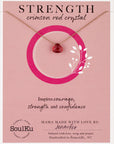 Crimson Red Crystal Soul Shine Necklace for Strength