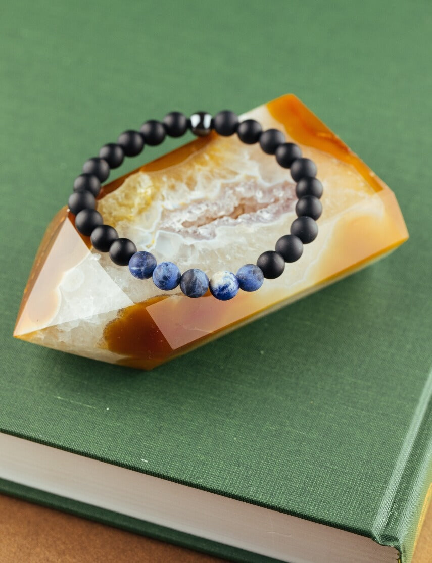Sodalite Men's Bracelet for Fearless – SoulKu