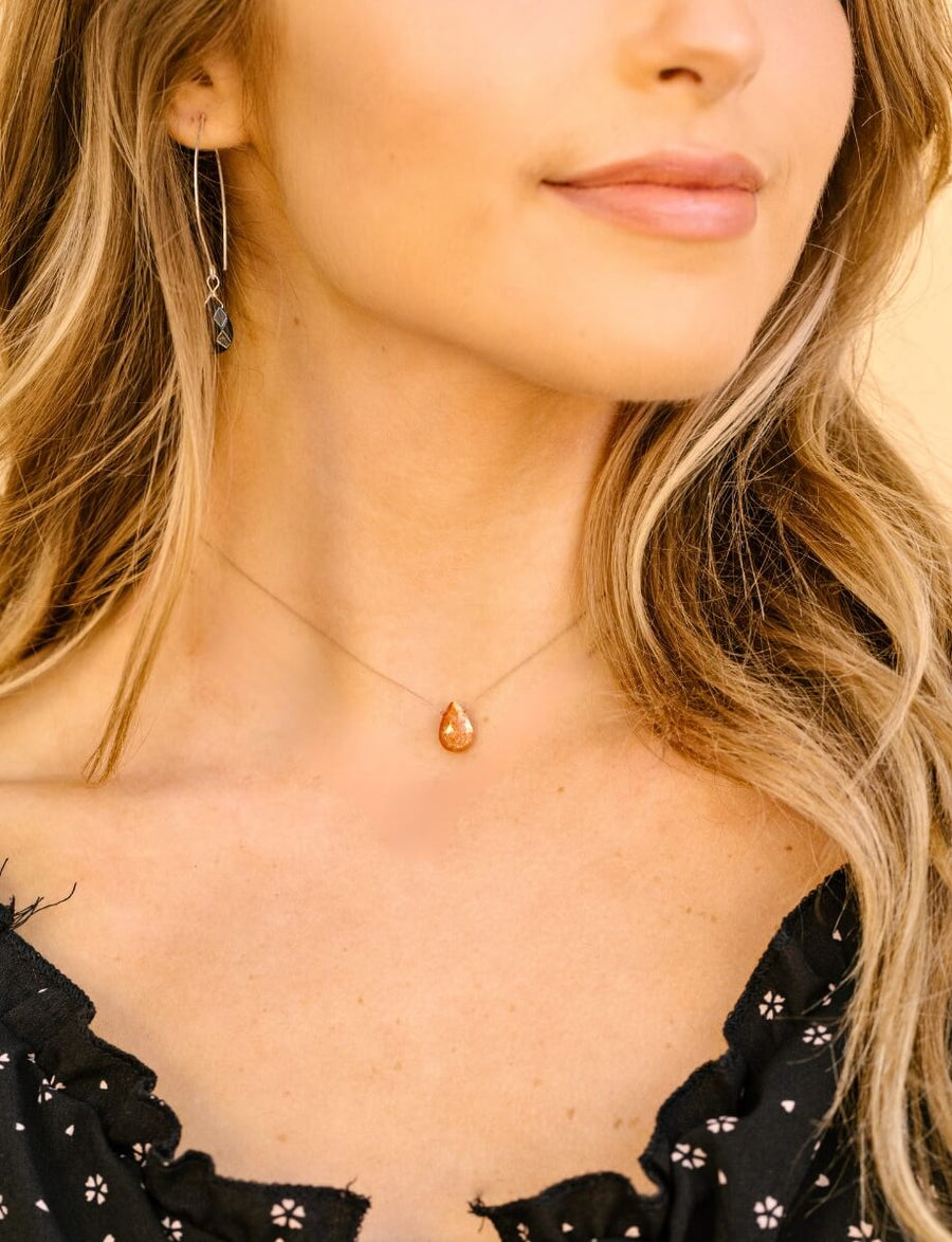 Sunstone Luxe Necklace for You Are Worthy