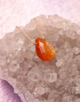 Limited Edition Sunstone Drop Necklace for Happy Birthday