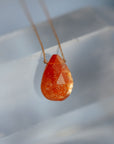 Limited Edition Sunstone Drop Necklace for Happy Birthday