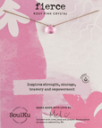 Rosy Pink Crystal Soul Shine Necklace for Fierce