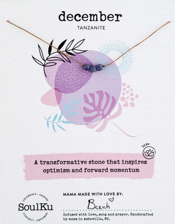 Tanzanite December Birthstone Necklace