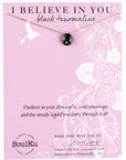 Black Tourmaline Beam Necklace for I Believe in You