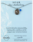 Charm Necklace Blue Chalcedony Soar