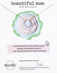 Blue Lace Agate Luxe Necklace for Beautiful Mom