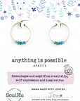 Apatite Gold Hoop Earrings for Anything Is Possible