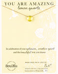 Lemon Quartz Beam Necklace for You Are Amazing