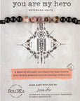 Limited Edition Botswana Agate Men's Bracelet for You Are My Hero