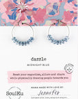 Midnight Blue Czech Glass Hoop Earrings for Dazzle