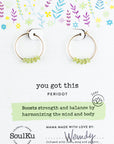 Peridot Gold Hoop Earrings for You Got This