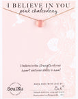 Pink Chalcedony Beam Necklace for I Believe in You