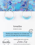 Robin's Egg Czech Glass Hoop Earrings for Breathe