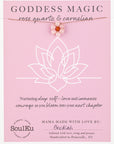 Limited Edition Rose Quartz and Carnelian Flower Necklace for Goddess Magic