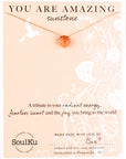 Sunstone Beam Necklace for You Are Amazing