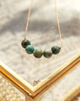 African Turquoise Intention Necklace for Growth