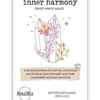 SoulKu - Druzy White Agate Geode for Inner Harmony