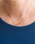 SoulKu - Ombré Peach Moonstone Super Power Stone Necklace