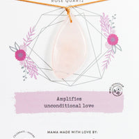 Rose Quartz Touchstone Necklace for Love