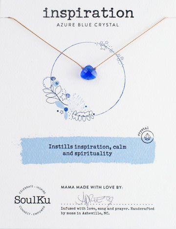 Azure Blue Crystal Soul Shine Necklace for Inspiration