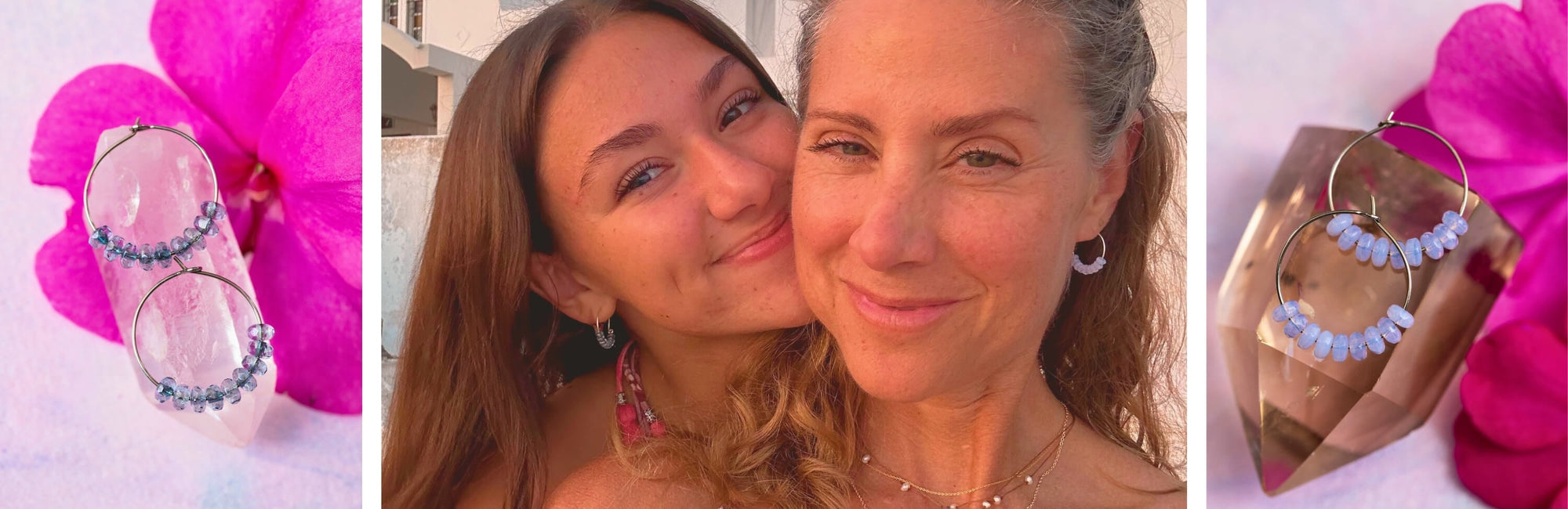 Czech Glass Hoop Earrings