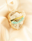 Amazonite Gold Bar Necklace for COURAGE