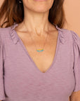 Amazonite Gold Bar Necklace for COURAGE