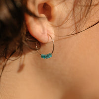 Apatite Gold Hoop Earrings for Anything Is Possible