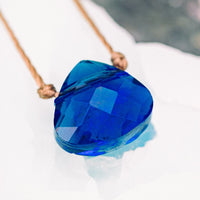 Azure Blue Crystal Soul Shine Necklace for Wish