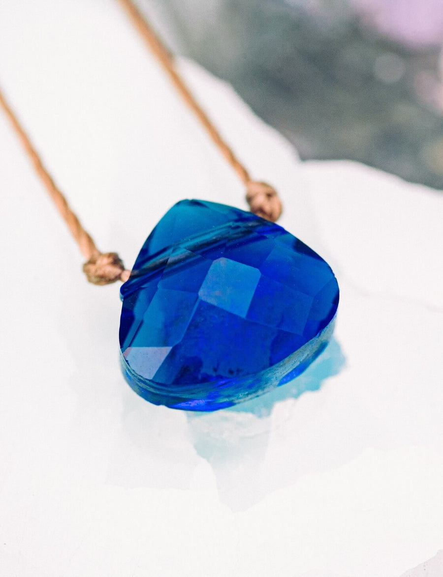 Azure Blue Crystal Soul Shine Necklace for Wish