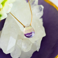 Limited Edition Banded Fluorite Luxe Necklace for Positivity