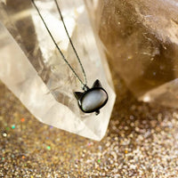 Limited Edition Black Cat Mother of Pearl Necklace for Keep Calm & Purrr On